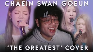 퍼플키스(PURPLE KISS) Chaein, Swan & Goeun - The Greatest (Sia Cover) | REACTION