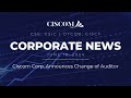 Ciscom Corp. Announces Change of Auditor