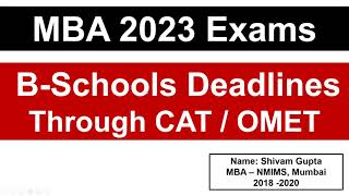 MBA 2023 Exam: B-School Application Form Deadlines Thro... | Doovi