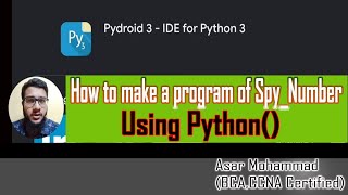 python program to check spy number||spy number program in python||python program for school students
