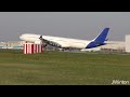 usc aviation a340 600 d ausz landing at amsterdam schipol airport