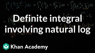 Definite integral involving natural log | AP Calculus AB | Khan Academy