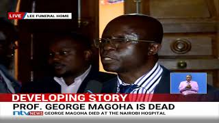 Dr. Ouma Oluga: Prof. Magoha lived like thunder and has departed like thunder