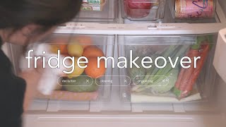 how to→fridge cleaning & organization 🥕 restock + tour