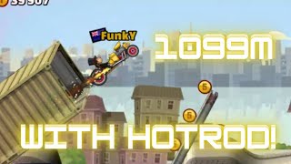 1099 METERS IN INTENSE CITY WITH HOTROD! - HILL CLIMB RACING 2