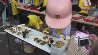 【阪神タイガース／ラッキー】夕暮れ縁日でたこ焼きに挑戦!その2(090828)