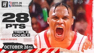 Russell Westbrook Triple-Double Full Highlights vs Pelicans (2019.10.26) - 28 Pts, 13 Ast, 10 Reb!