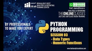 Session 03 | Python Programming | Data Types, Number Functions
