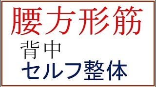 背中 セルフ整体【腰方形筋】筋肉をゆるめる整体「ミオンパシー」いぎあ☆すてーしょん