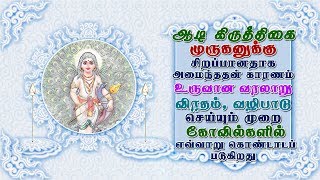 ஆடி கிருத்திகை !முருகனுக்கு மிகவும் சிறப்பானது ஏன்? விரதம், வழிபாடு செய்யும்முறை! வரலாறு! Krithikai