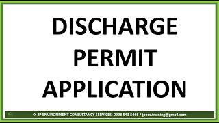 Discharge Permit Application