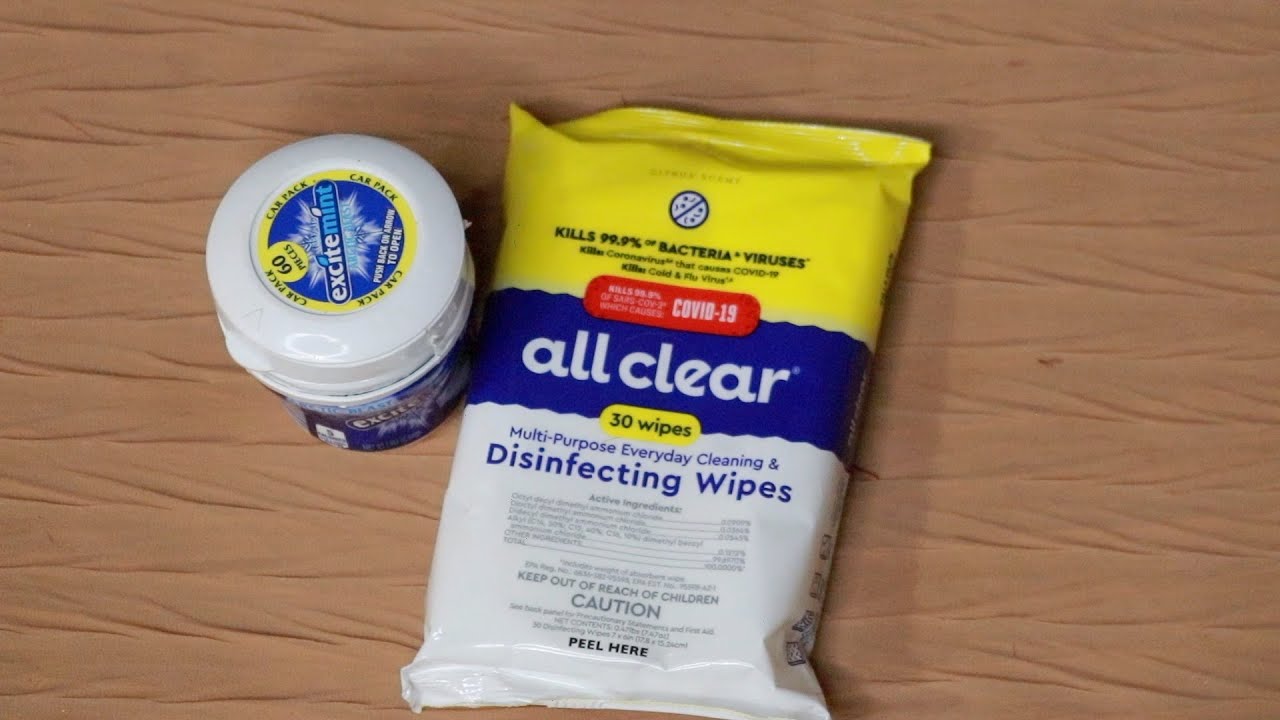 All Clear Disinfecting Wipes ASMR Chewing Gum - YouTube