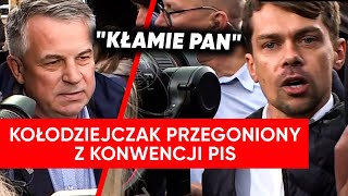 Kołodziejczak przegoniony przez ochronę. Próbował wejść na konwencję Kaczyńskiego