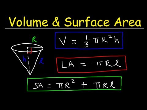 Volume and Surface Area of a Cone & Lateral Area Formula- Basic Geometry Volume and Surface Area of a Cone & Lateral Area Formula- Basic Geometry