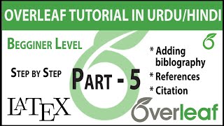 Part - 5 | References and Citation in Overleaf/Latex