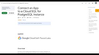 Qwiklabs | Connect an App to a Cloud SQL for PostgreSQL Instance [GSP919]