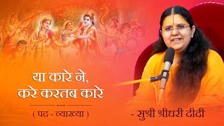 या कारे ने, करे करतब कारे (पद-व्याख्या) || ON HOLI  : SUSHRI SHREEDHARI DIDI