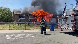 Firefighters battle house fire in south Sacramento