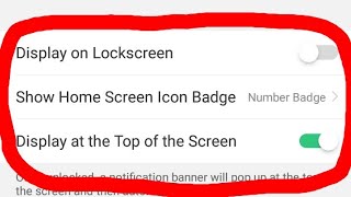 How to on/off messenger notification in lockscreen