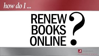 How to Renew a Book Online