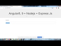 Angular 8 with node js and express js