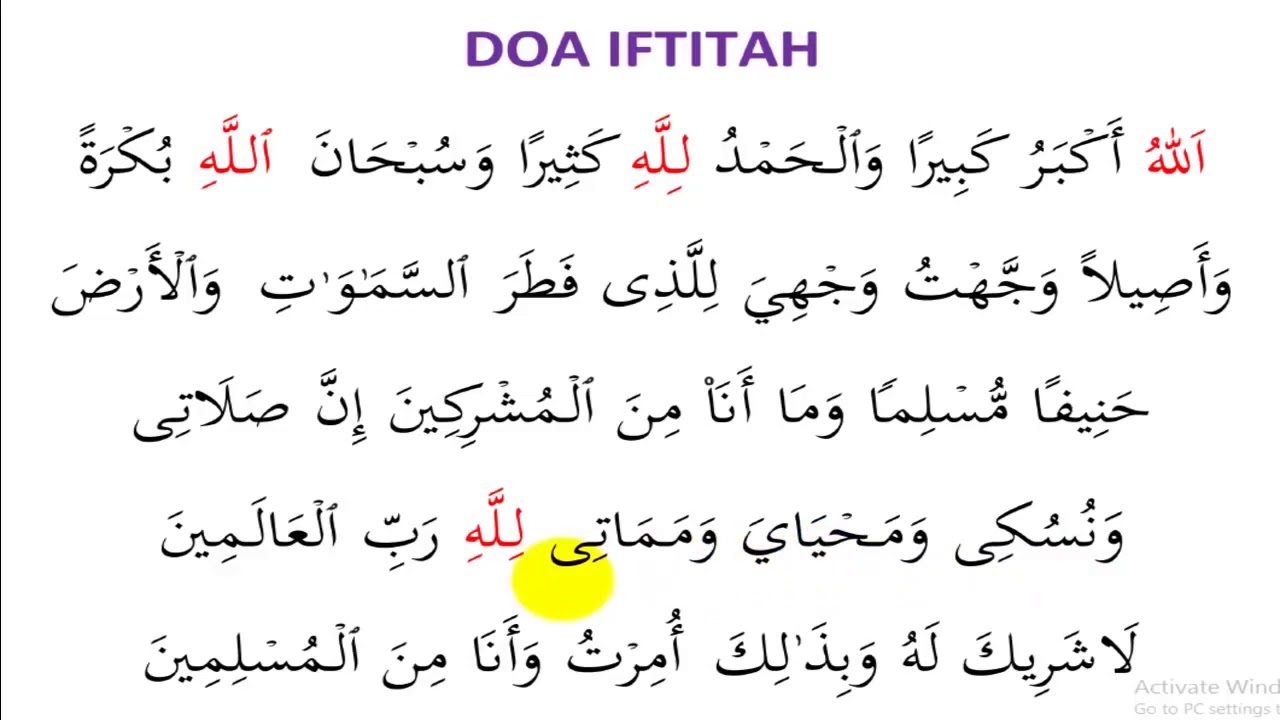 Bacaan Doa Iftitah Pendek Dan Doa Iftitah Panjang Sesuai Anjuran Nabi ...