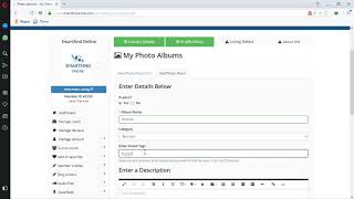 Uploading pictures to your Smartfind Online page
