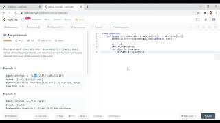 LeetCode 56: Merge Intervals: Python Medium