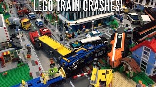 Lego Train Crashes in My Lego City! Slow Motion!