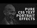 Pure CSS Text Portrait Effects | Html CSS Tutorial