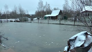 В Мозырском районе начало затапливать подворья