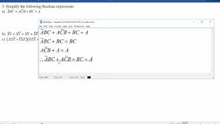 Boolean Algebra Extra Problem
