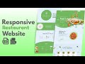 Responsive Restaurant Website Design Using HTML & CSS Only | Step By Step Tutorial
