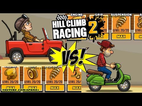 Hill Climb Racing 2 Android Gameplay Ep 4 – Jeep VS Scooter MAX actualizado