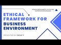 PPB3183 GROUP 9 (B) ETHICAL FRAMEWORK FOR BUSINESS ENVIRONMENT