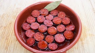 Chorizos a la sidra | Receta típica española