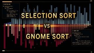 Selection Sort vs Gnome Sort: Slow Coding ASMR Algorithm Battle 🎧