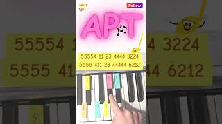 APT easy piano tutorial - #apt #viralsong #pianotutorial #pianocover #pianolessons