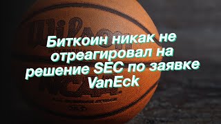 Биткоин никак не отреагировал на решение SEC по заявке VanEck