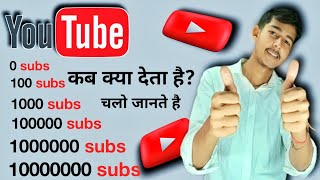 Youtube Kab Kya Deta Hai 2023 || how to get silver play button | youtube kitne subs par kya deta hai