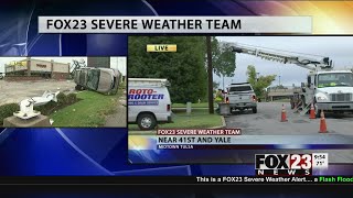 VIDEO: Cleanup underway after possible tornado touches down in Tulsa