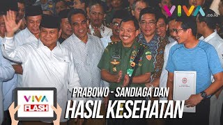 Kata Prabowo/Sandiaga Usai Terima Hasil Tes Kesehatan