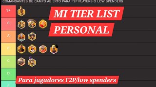 TIER LIST de MEJORES COMANDANTES para CAMPO ABIERTO | Febrero 2025 | Rise of Kingdoms