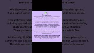 What to know about Tea dating app data breach #shorts