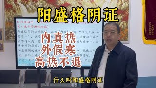 阳盛格阴证，内真热而外假寒，高热不退，《伤寒论》名词症状解释