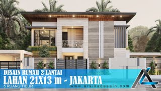 DESAIN RUMAH 21 X 13 METER I JAKARTA – DESAIN RUMAH KONTEMPORER #jasaarsitek #jasadesain #arsitek