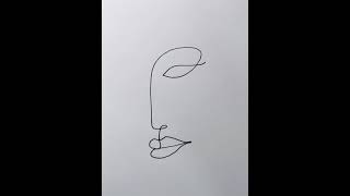 Draw a simple face with one line