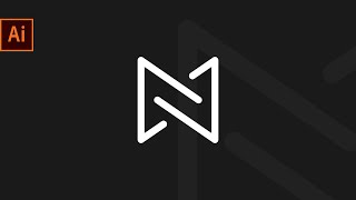 Minimal Logo Design Adobe Illustrator cc 2020 Tutorial | N- Logo Design