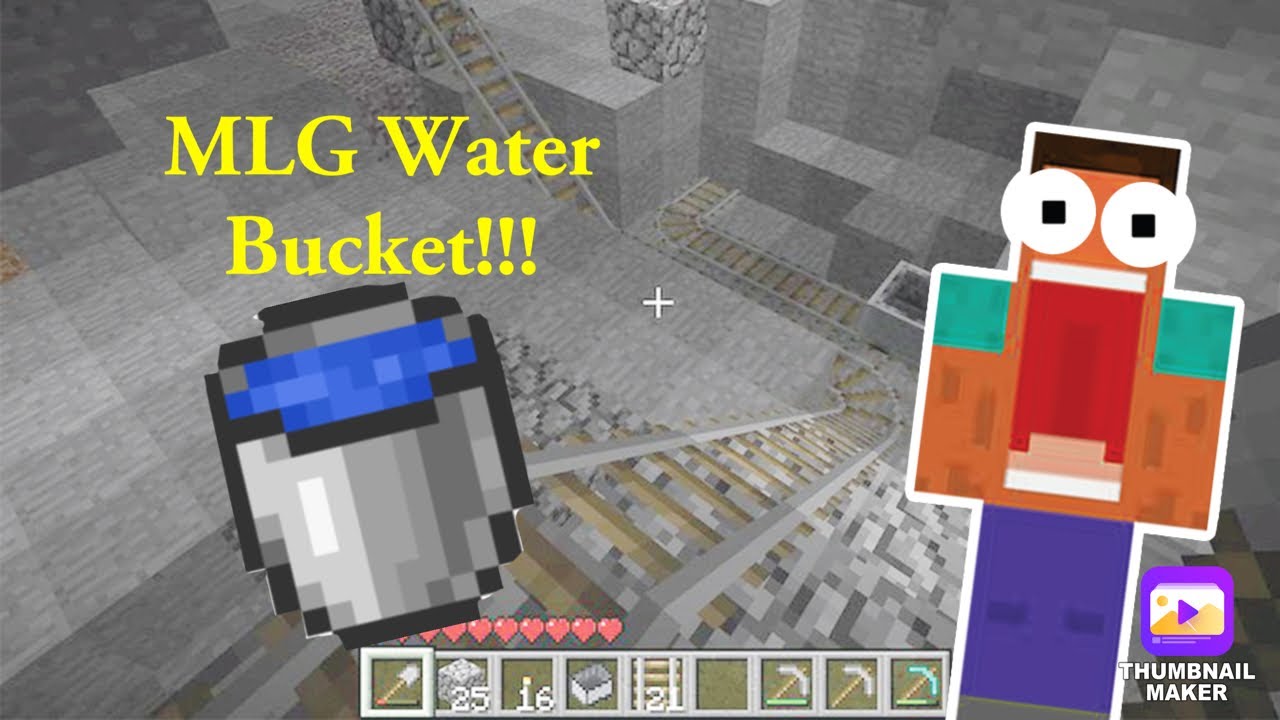 Minecraft Mlg Water Bucket Practice Youtube