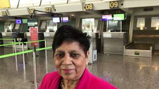 IMG 4528 Aruna \u0026 Hari Sharma after Check-in at Lufthansa counter, Bilbao Airport, Apr 28, 2023